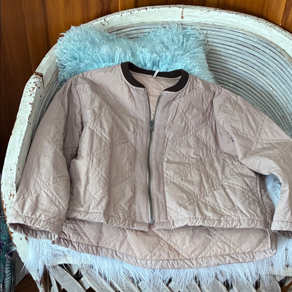 Free People Pink Bomber Jacket
